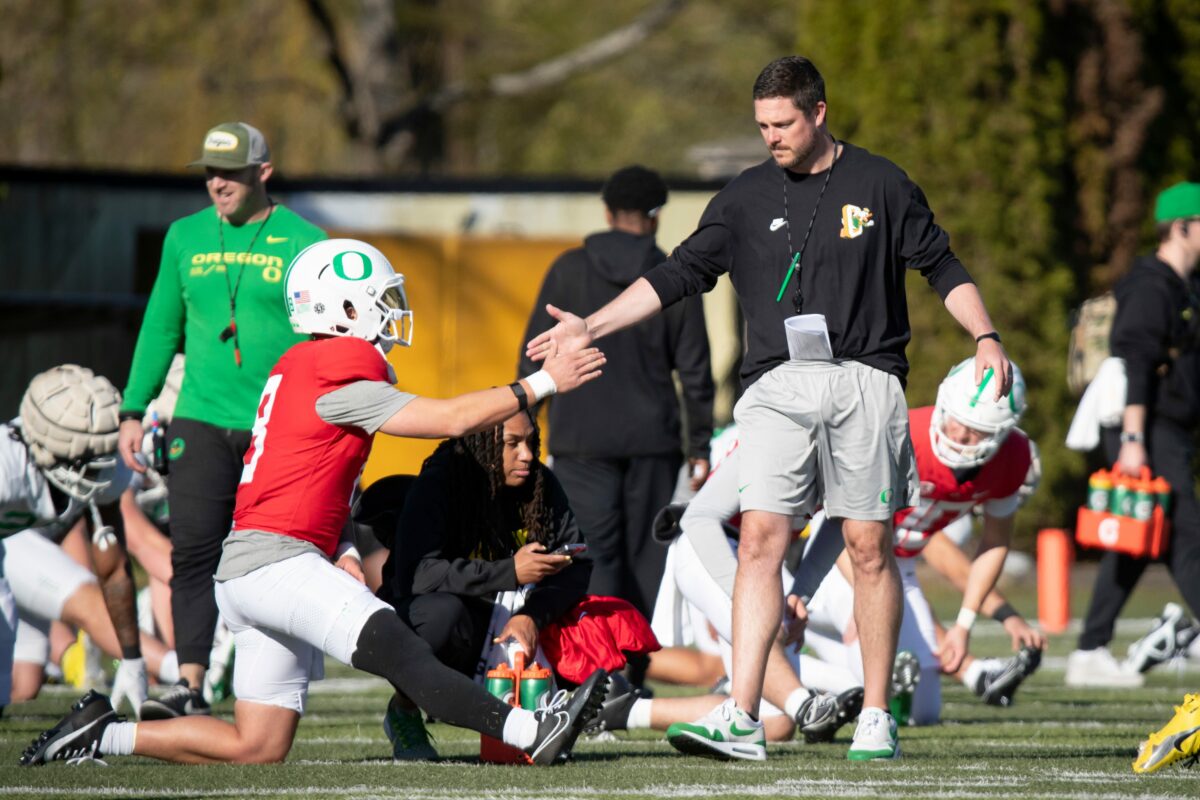 Oregon QB Dillon Gabriel is making an impression on and off the field