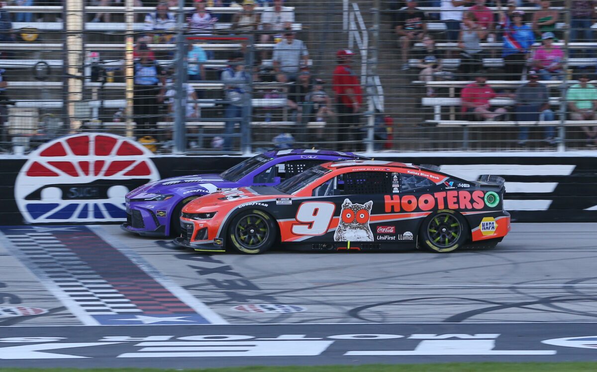Denny Hamlin discusses wreck while battling Chase Elliott for win at Texas