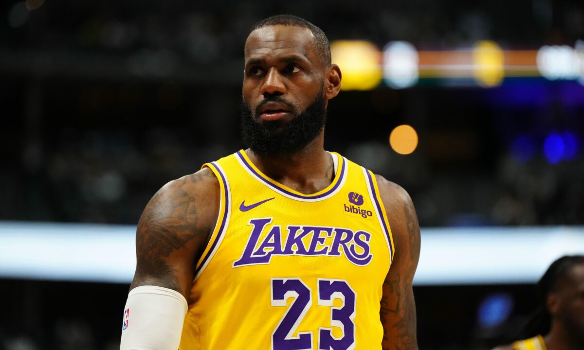 LeBron James was heard arguing with a referee after Lakers’ Game 2 loss