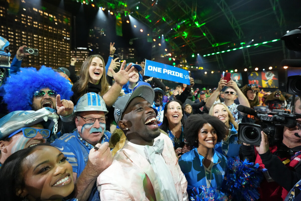 Terrion Arnold introduces himself live to Lions fans in electric fashion at 2024 NFL draft