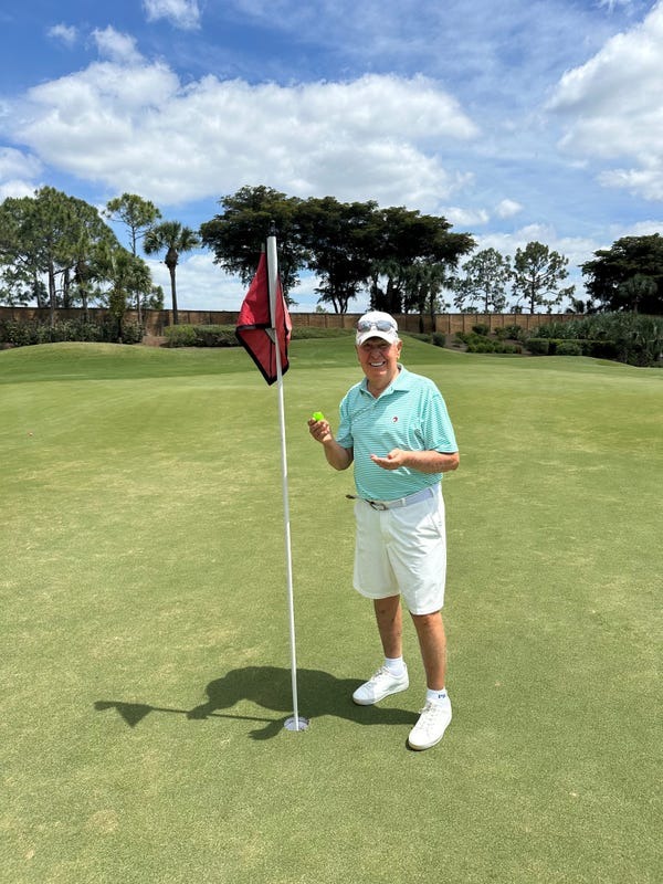 This legally blind golfer made a hole-in-one a day after his 85th birthday
