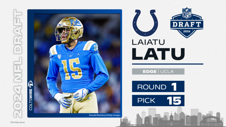 UCLA star Laiatu Latu drafted by Colts at No. 15 overall