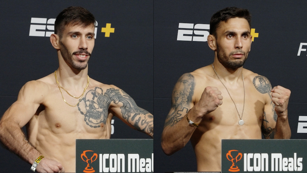 UFC on ESPN 55 video: Matheus Nicolau, Alex Perez make weight in Las Vegas