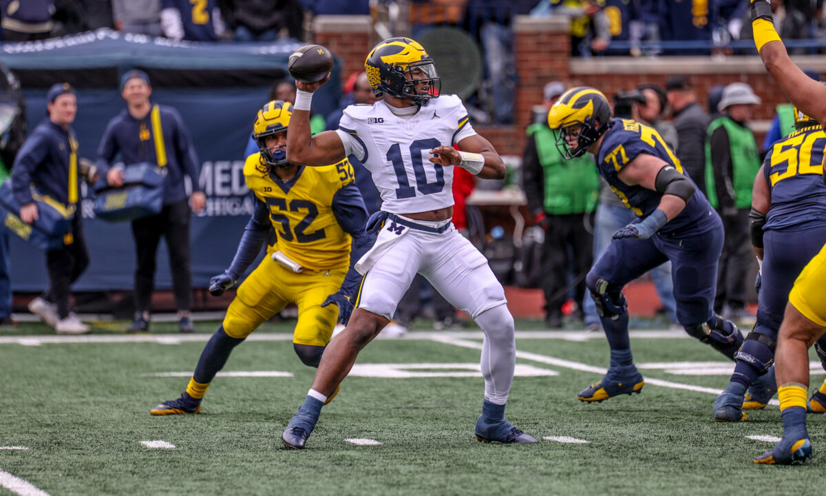 Sherrone Moore mum about Michigan football QB competition after spring ball