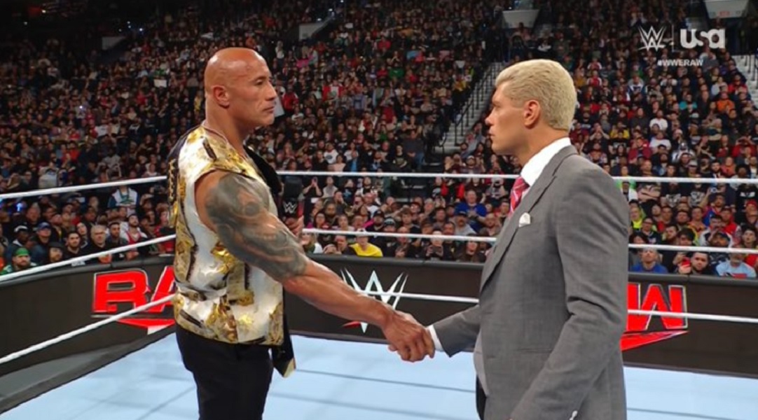 What did The Rock give to Cody Rhodes on the Raw After WrestleMania?