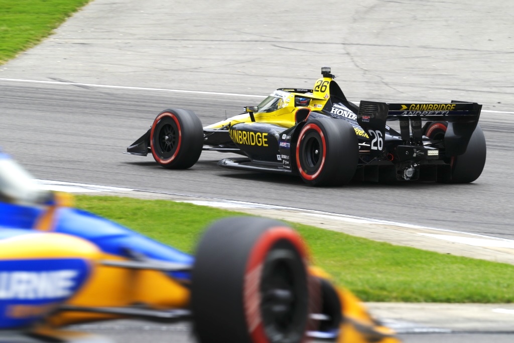 Herta edges Canapino in first Indy GP practice