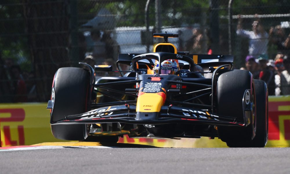 Verstappen matches Senna record by narrowly beating McLarens to Imola pole