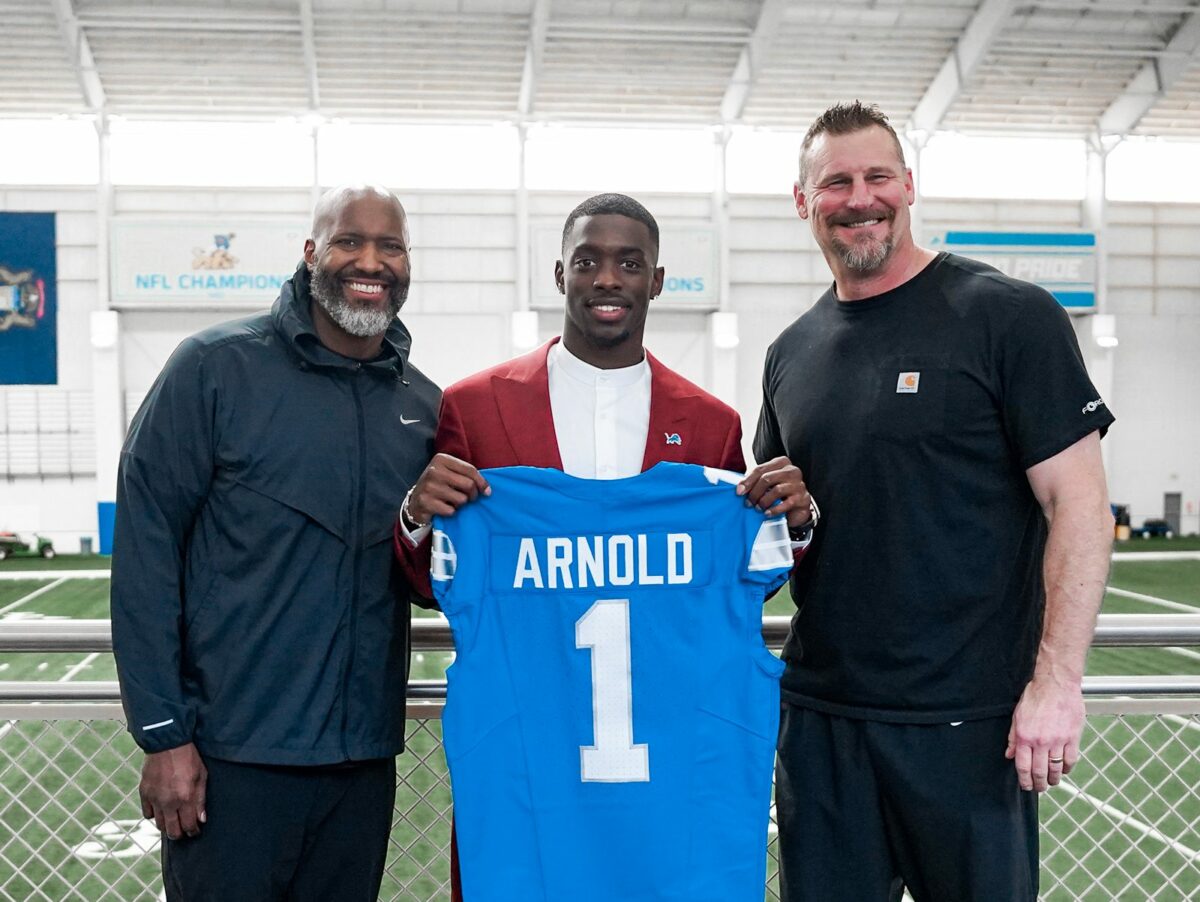 Terrion Arnold will wear No. 0 as Lions rookies pick their jerseys