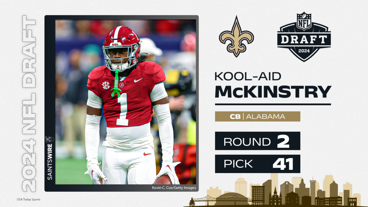 Saints sign second-round draft pick Kool-Aid McKinstry