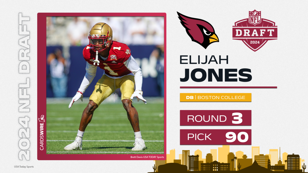 Contract terms for Cardinals 3rd-round pick, cornerback Elijah Jones