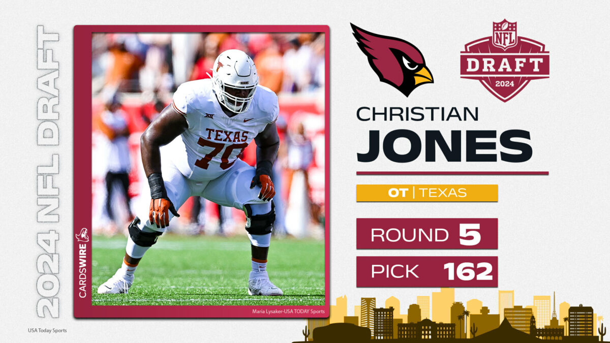 OL Christian Jones, drafted in Round 5, gets new number for Cardinals