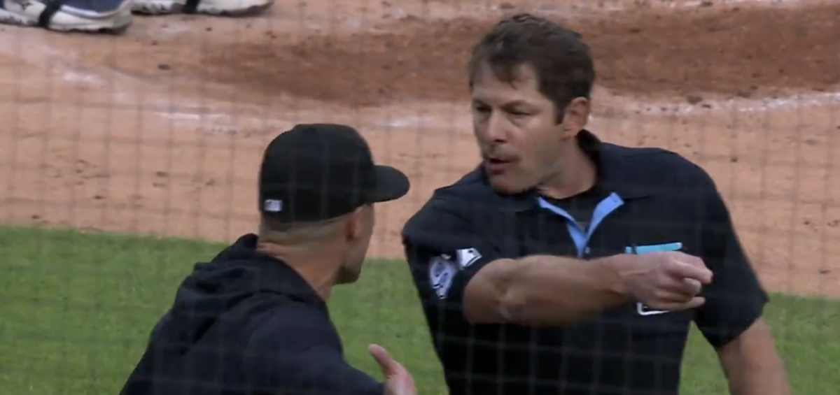 Marlins manager Skip Schumaker got ejected by mistake but convinced the umpires to let him stay in the game