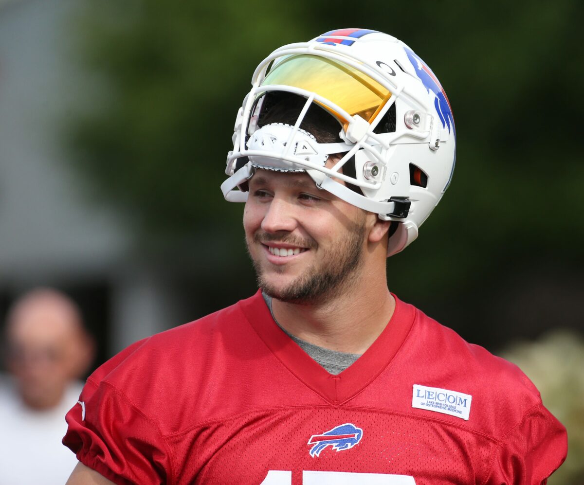 WATCH: Bills QB Josh Allen hits dingers at Micah Hyde’s softball charity