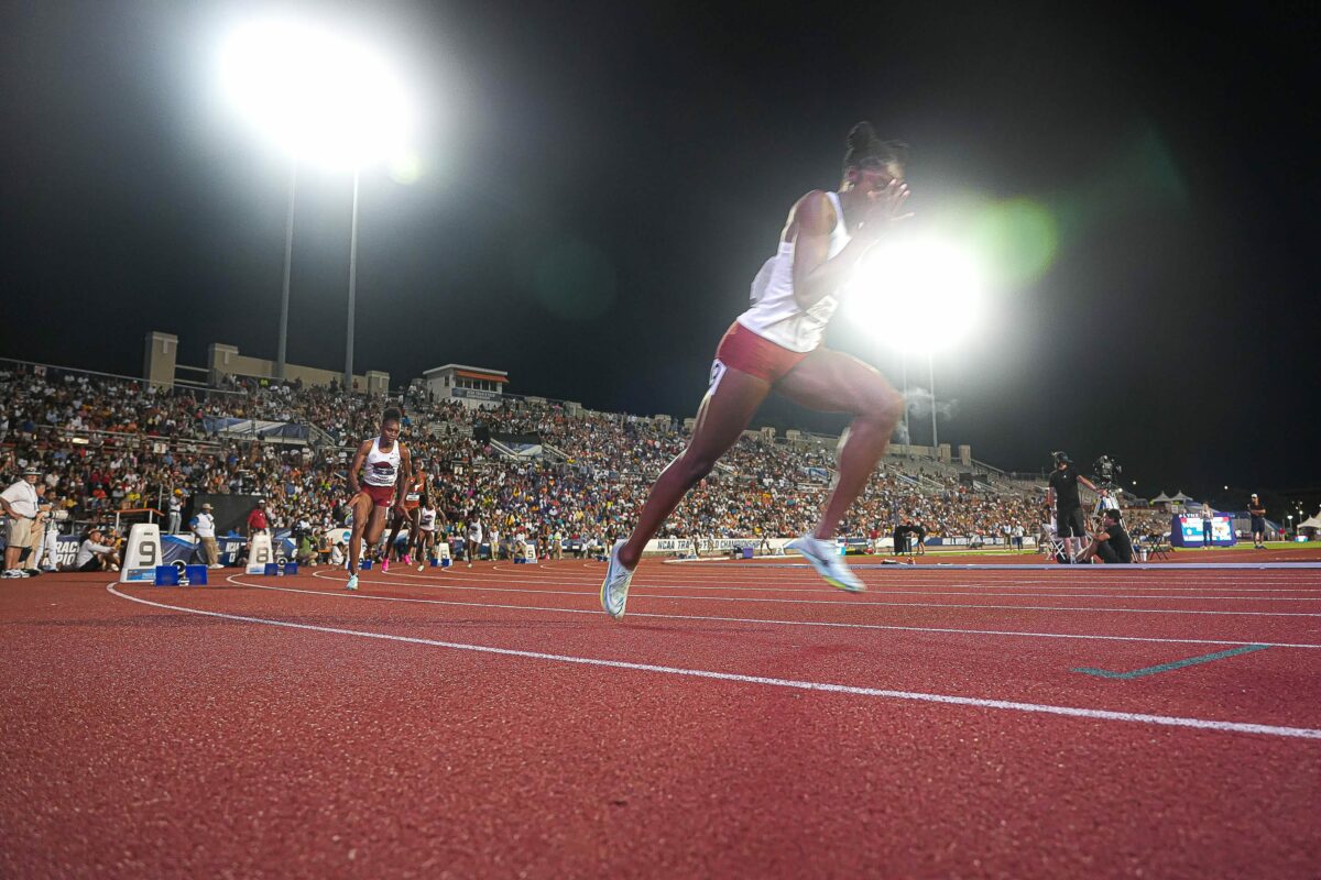 No collegiate women’s team has ever run the mile relay as fast as Arkansas did Saturday