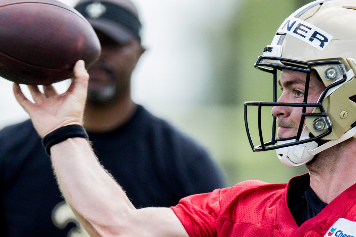 Saints backup quarterback Jake Haener starts strong at Day 1 of OTAs