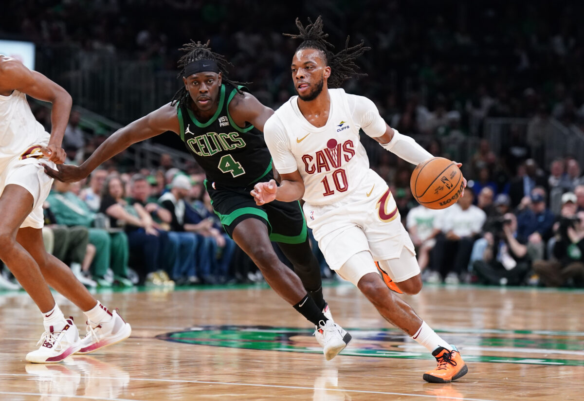 Photos of Jrue Holiday from 2nd round NBA Playoffs series vs. Cavs