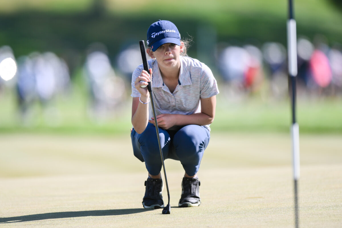 Asterisk Talley, 15, having the time of her life contending at U.S. Women’s Open