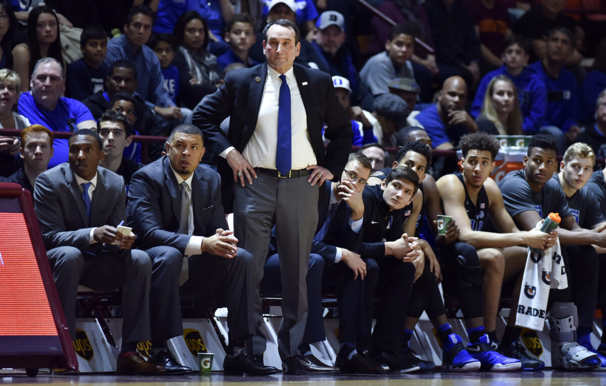 Coach K says there isn’t ‘a clear path’ in college athletics and there’s ‘nobody in charge’