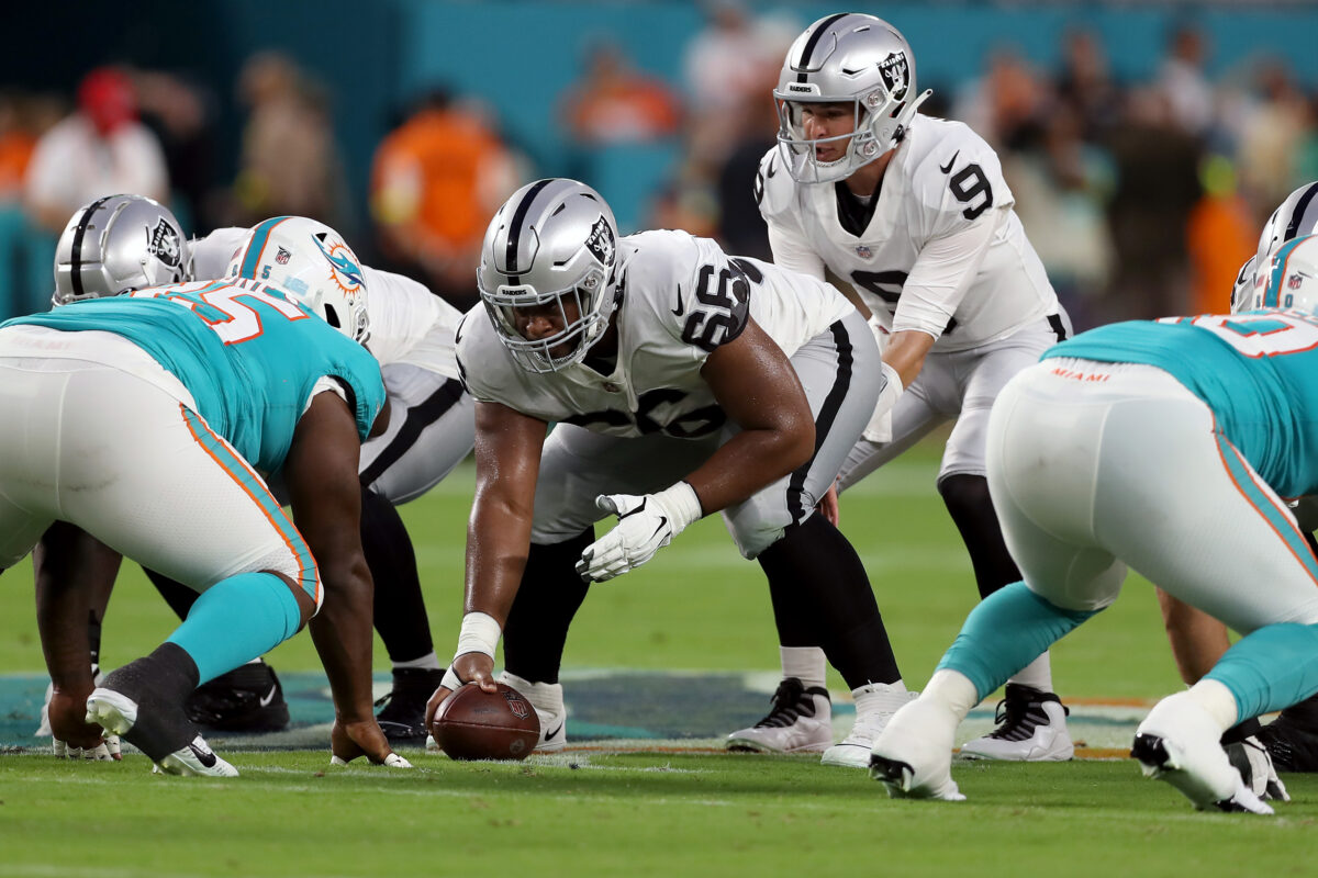 Raiders OL Dylan Parham making the move to right guard
