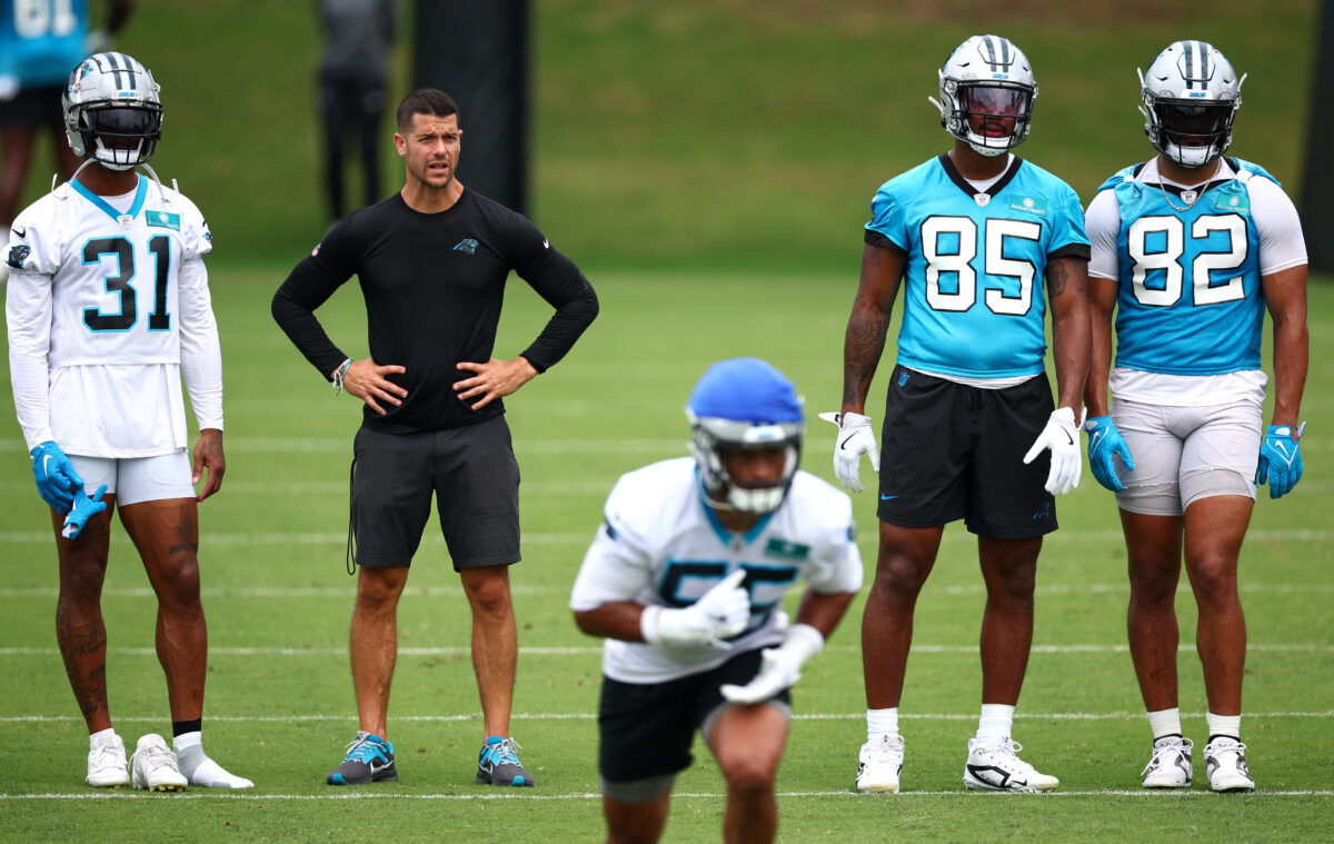 Panthers HC Dave Canales speaks on team’s WR, TE competitions