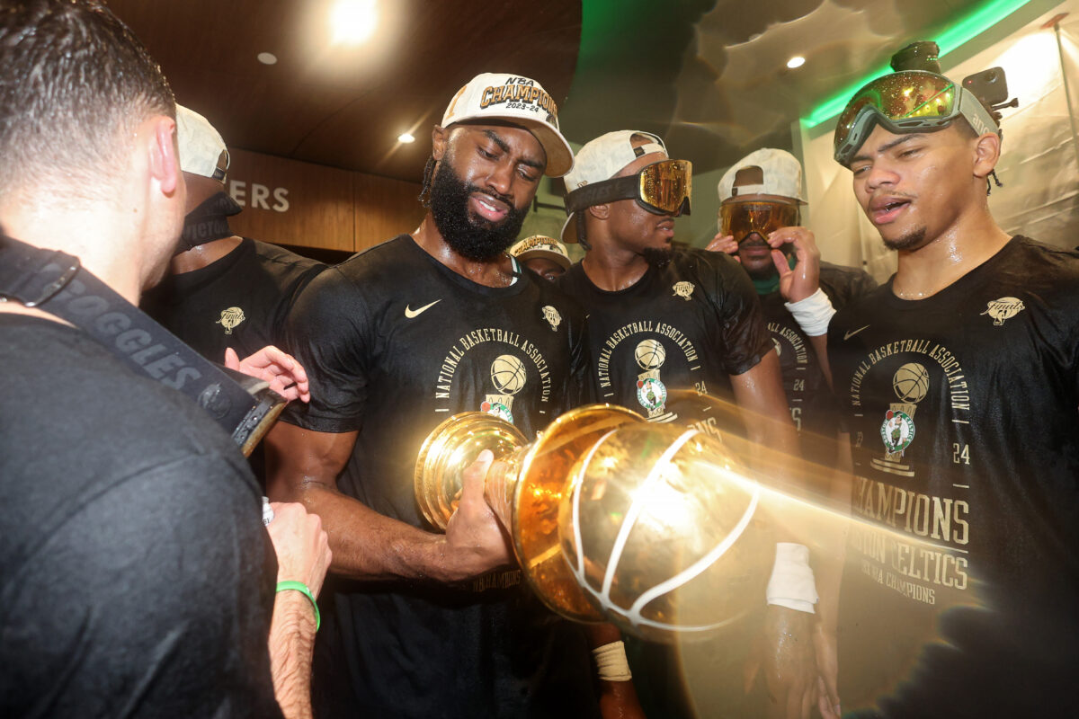 NBA Finals: Locker room celebrations through the years