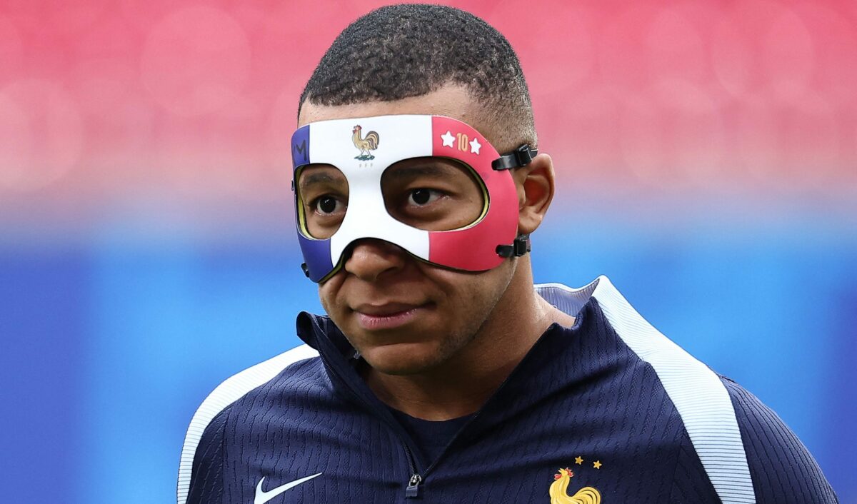 Kylian Mbappe’s mask is here, and it is very French