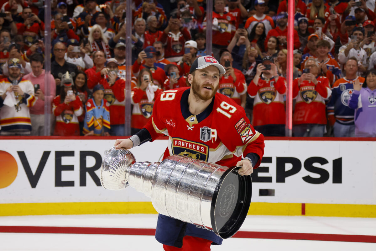 Of course the Panthers took the Stanley Cup for a swim in the Atlantic Ocean, because Florida