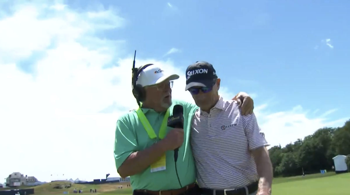 Watch: Roger Maltbie, Gary Koch share special moment during 2024 U.S. Senior Open broadcast