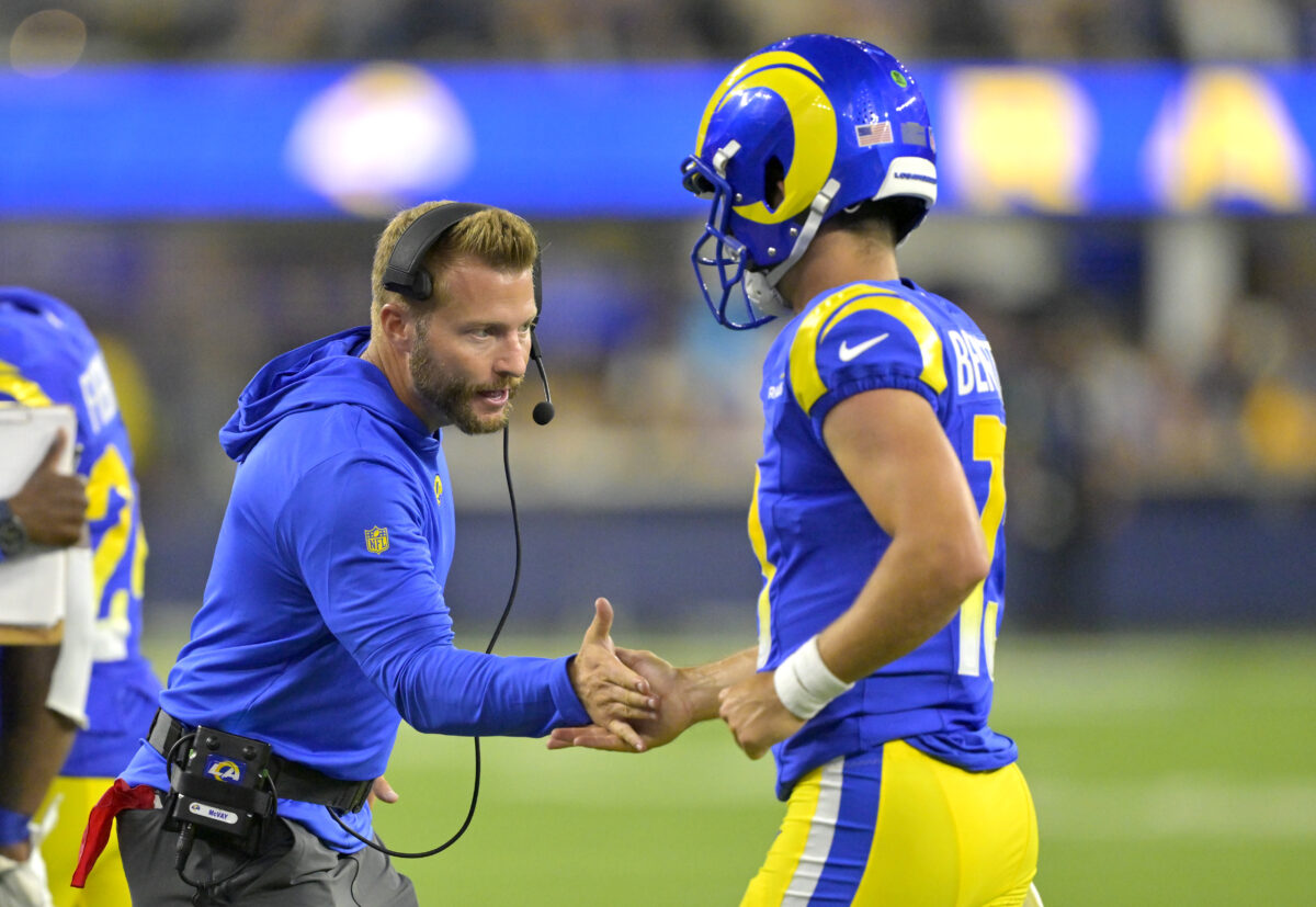 Los Angeles Rams’ coach Sean McVay really pleased with Stetson Bennett’s improvement