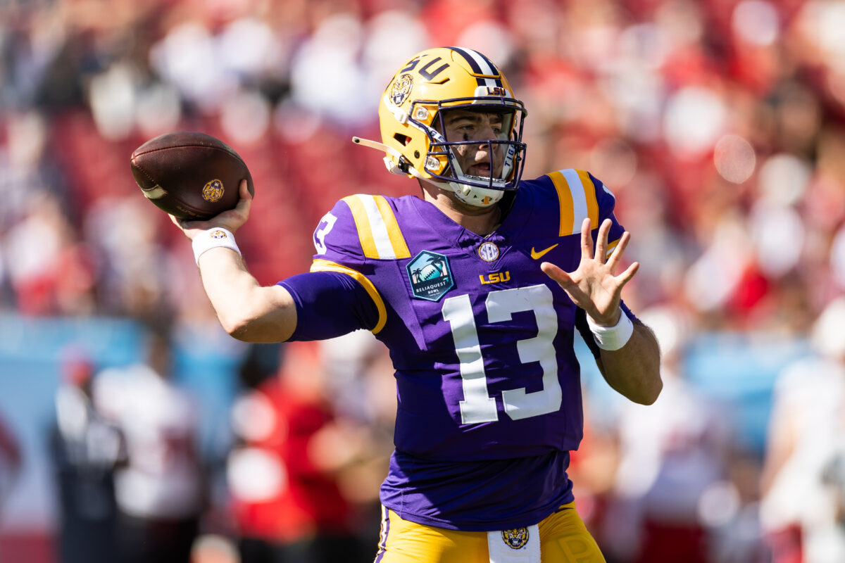 Can Garrett Nussmeier fill the 1st round QB shoes at LSU in 2024?