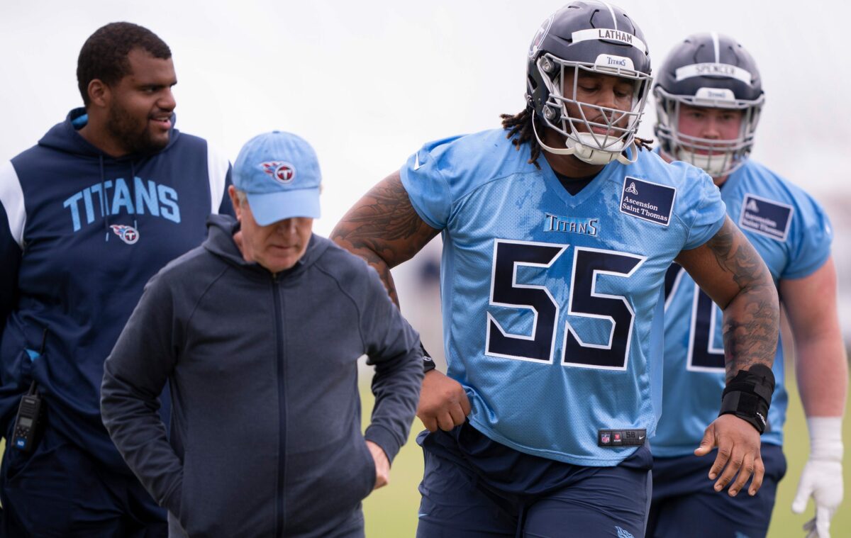 Titans’ Bill Callahan raves about JC Latham’s work ethic