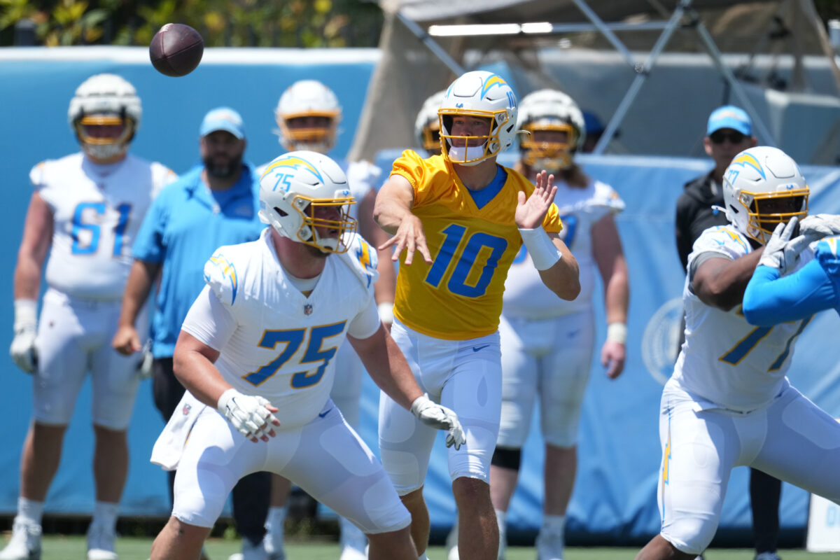 Chargers HC Jim Harbaugh reveals starting offensive line ahead of minicamp