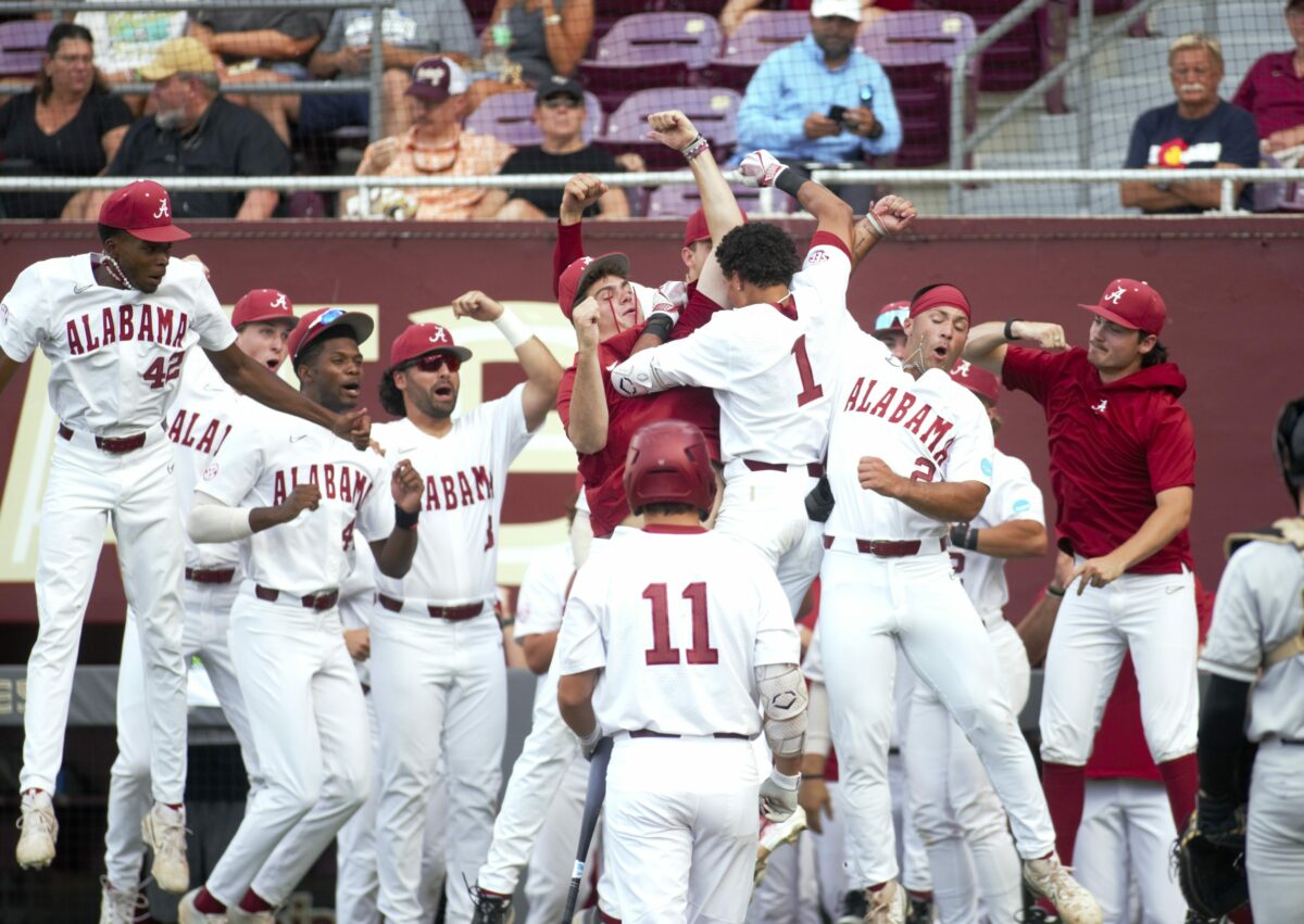 How to watch Alabama baseball vs. Stetson in Tallahassee Regional elimination game