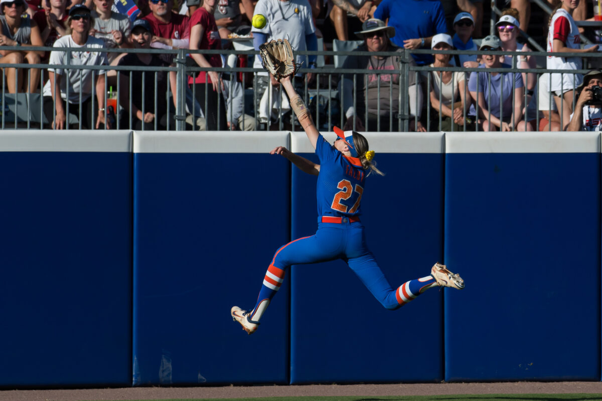 Florida softball run ruled by No. 1 Texas at Women’s College World Series