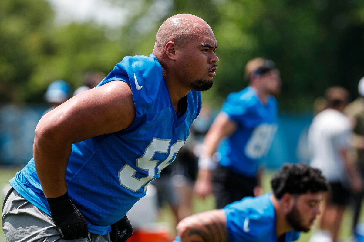Dan Campbell on Lions rookie OL Giovanni Manu: ‘He is swimming’
