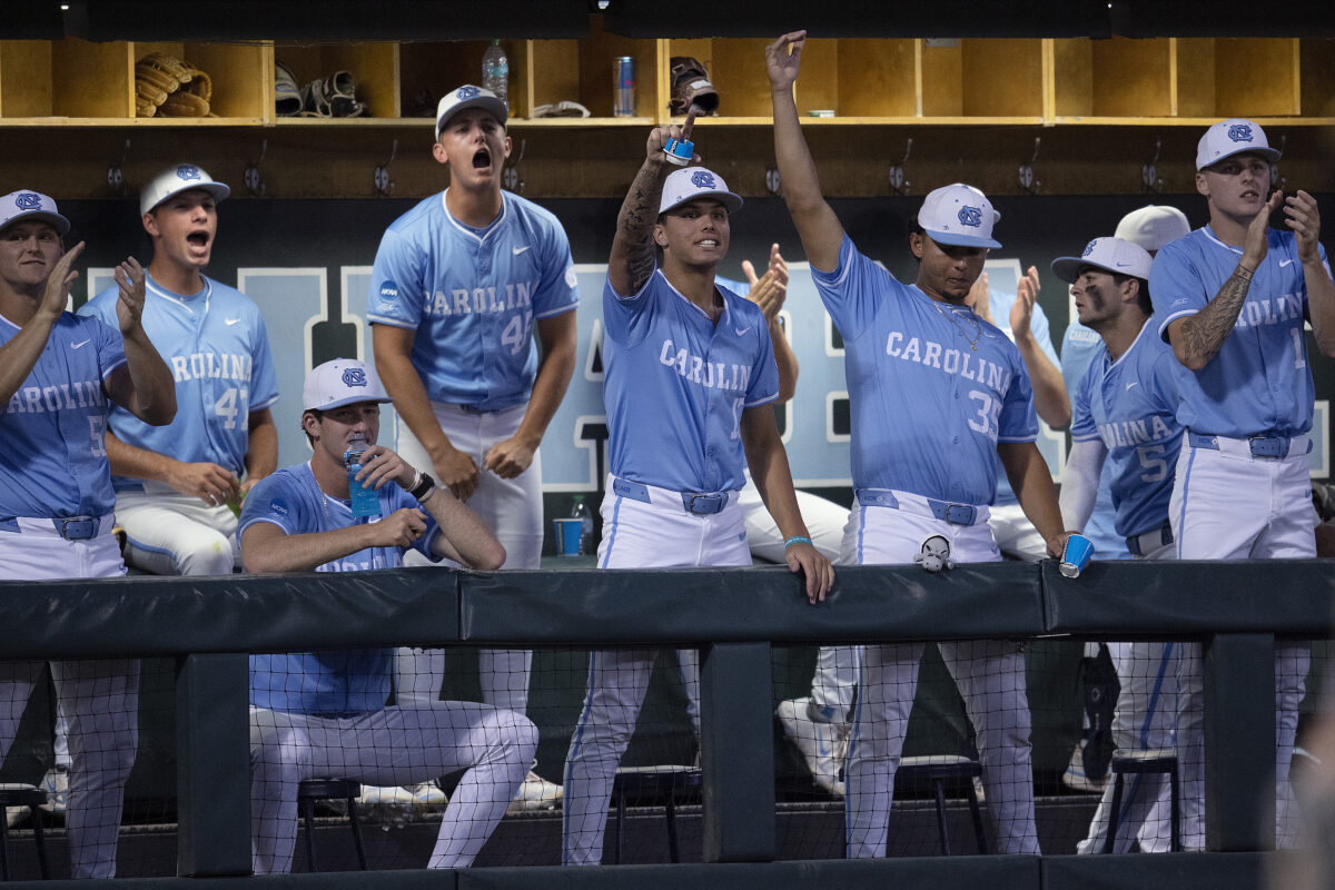 UNC blasts a famous West Virginia tune after clinching trip to College World Series