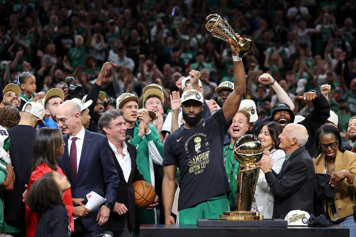 Photos: NBA legends receiving their Finals MVP trophies