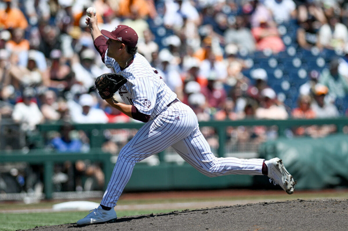 Texas A&M RHP Chris Cortez tossed another relief gem vs. Tennessee at College World Series