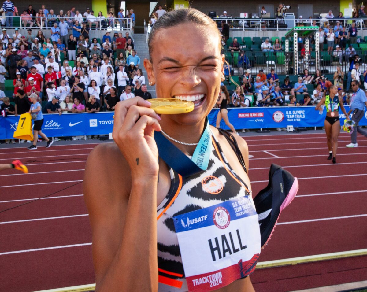 Florida’s track and field star Anna Hall wins heptathlon at Olympic Trials