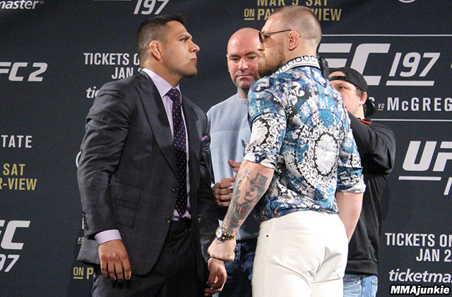 Rafael dos Anjos rips Conor McGregor with callback after UFC 303 withdrawal: ‘It’s just a bruise’