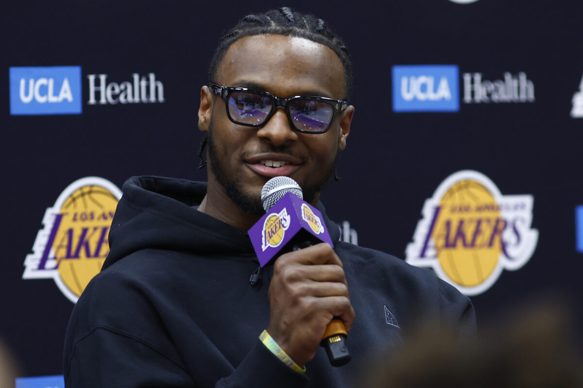 See the first look at Bronny James in his Lakers uniform