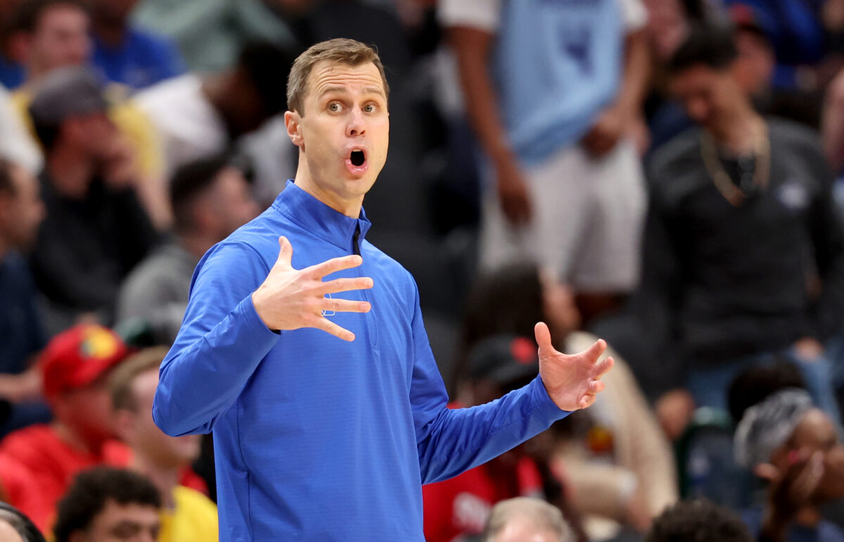 Jon Scheyer throws out first pitch at a Durham Bulls game on Fourth of July