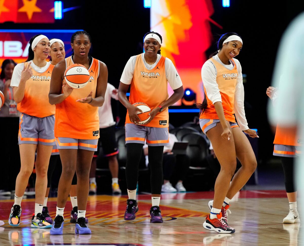Angel Reese stuns Caitlin Clark in impromptu half-court shooting contest at WNBA All-Star Weekend