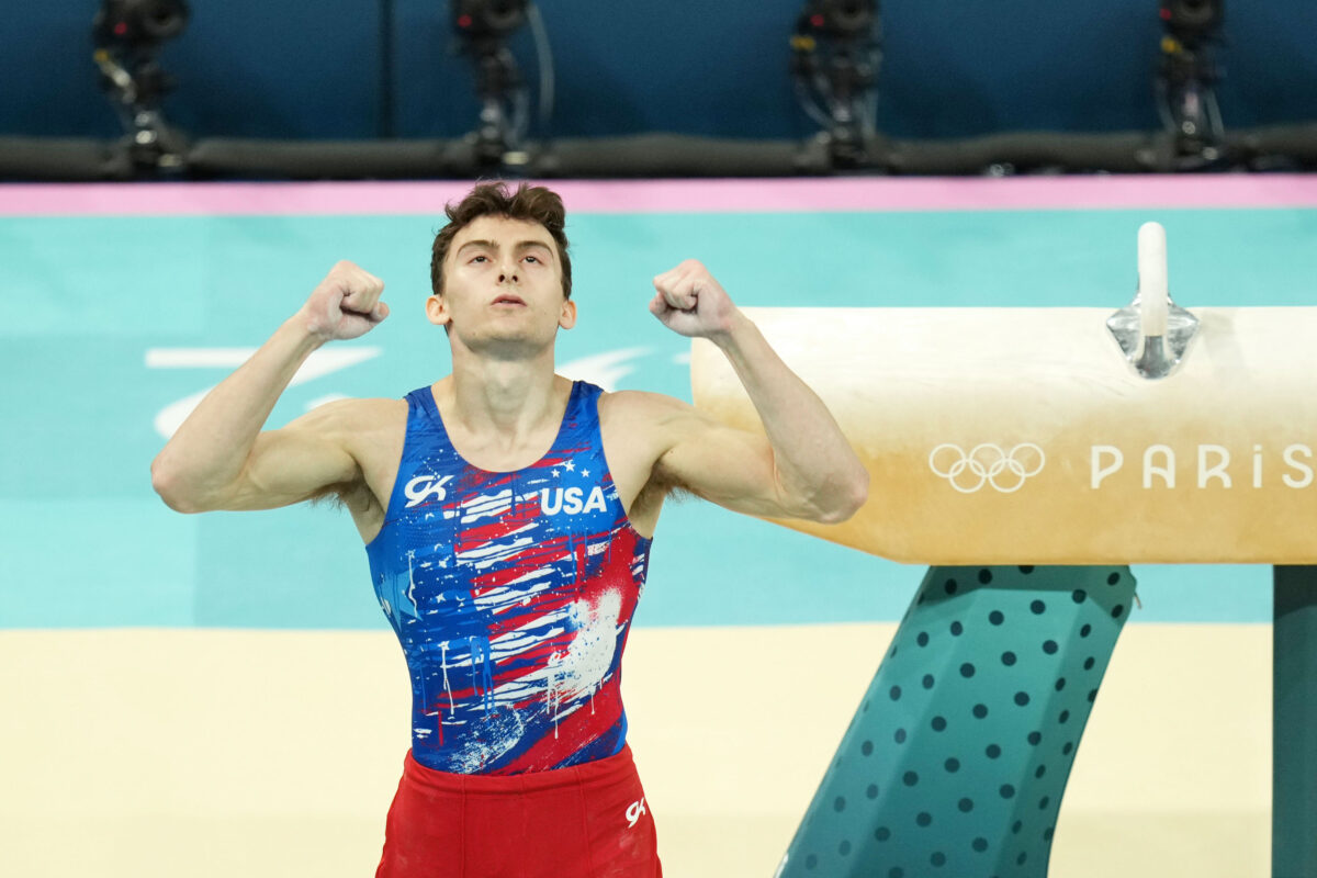 Team USA’s Stephen Nedoroscik posted such a priceless reaction after dominating at the 2024 Paris Olympics