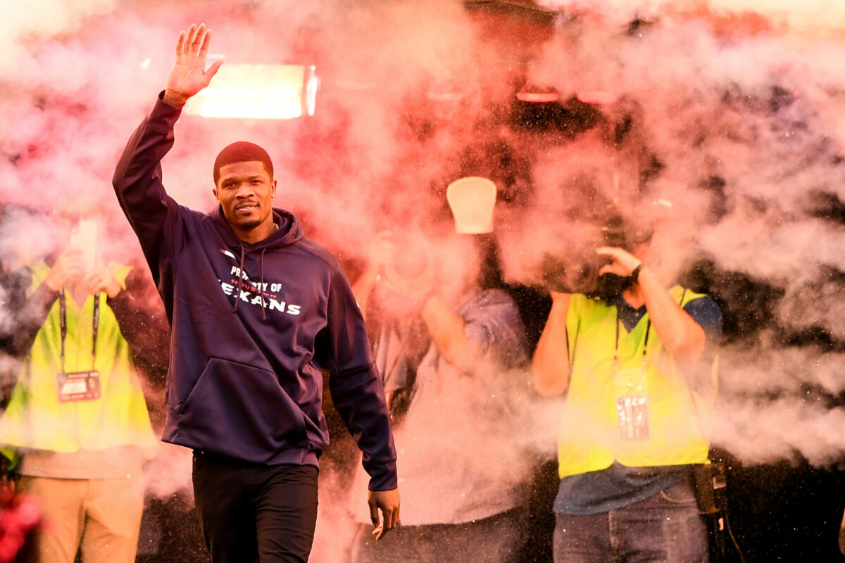 Watch: Texans WR Andre Johnson arrives at Pro Football Hall of Fame