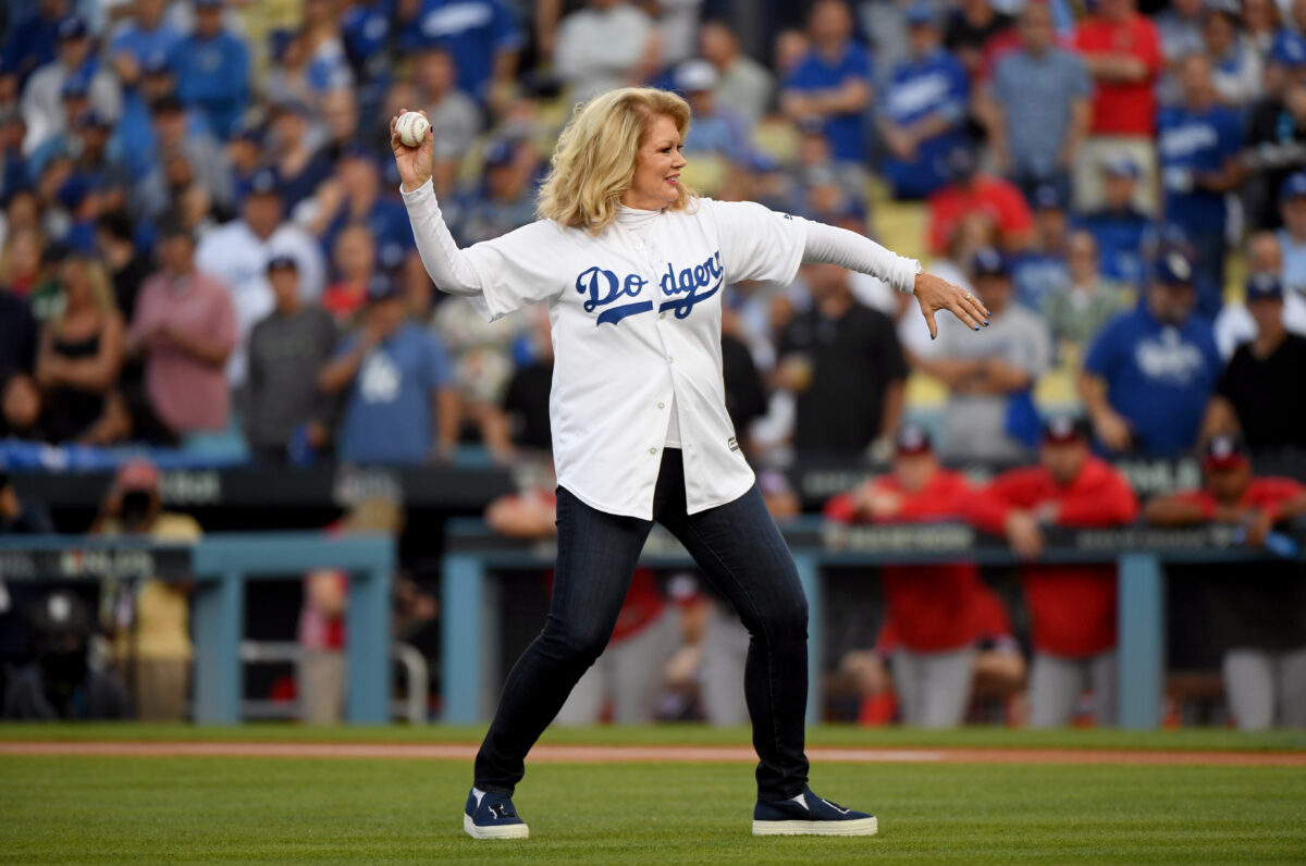 Mary Hart was back behind home plate for Dodgers-Yankees World Series Game 1