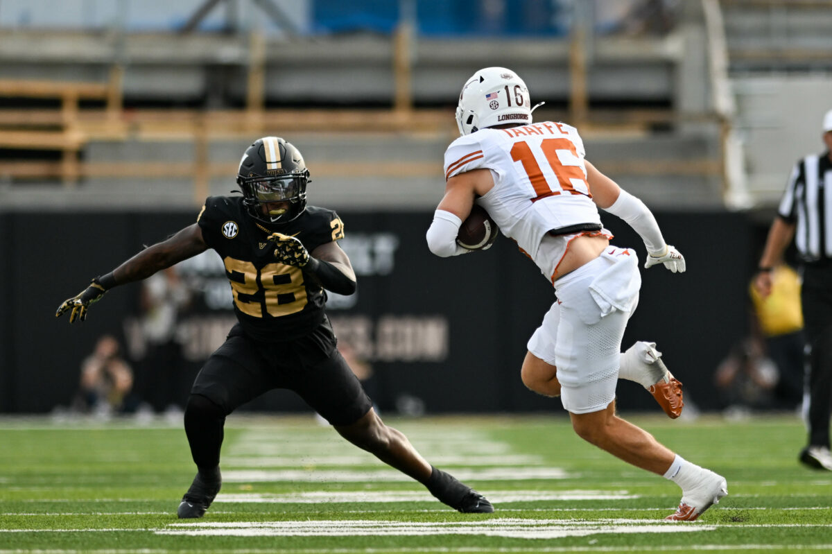 Texas DB Michael Taaffe reaches career milestone following win over Vanderbilt