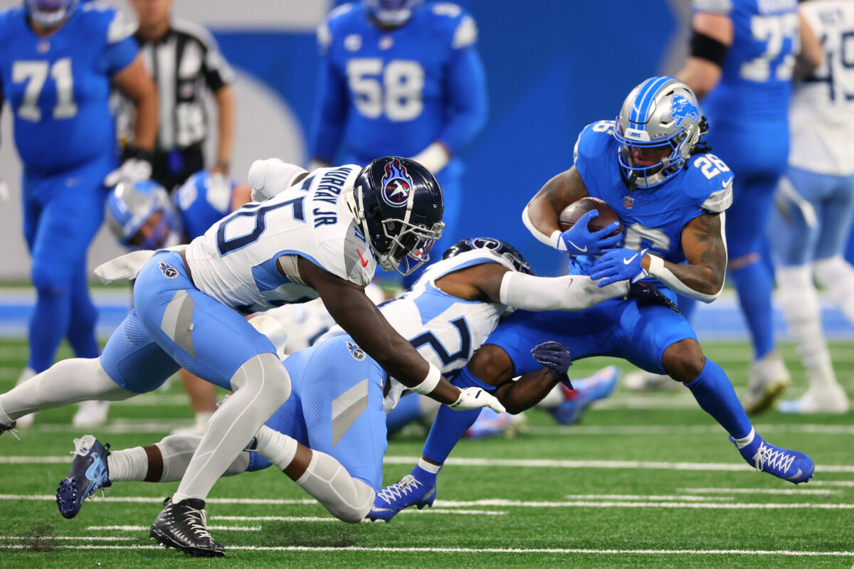 Jahmyr Gibbs scores on 70-yard run for the Lions