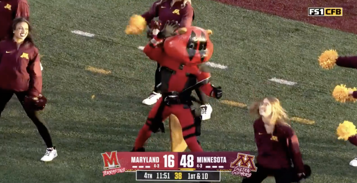 Minnesota mascot Goldy Gopher won Halloween with multiple costumes, including Deadpool