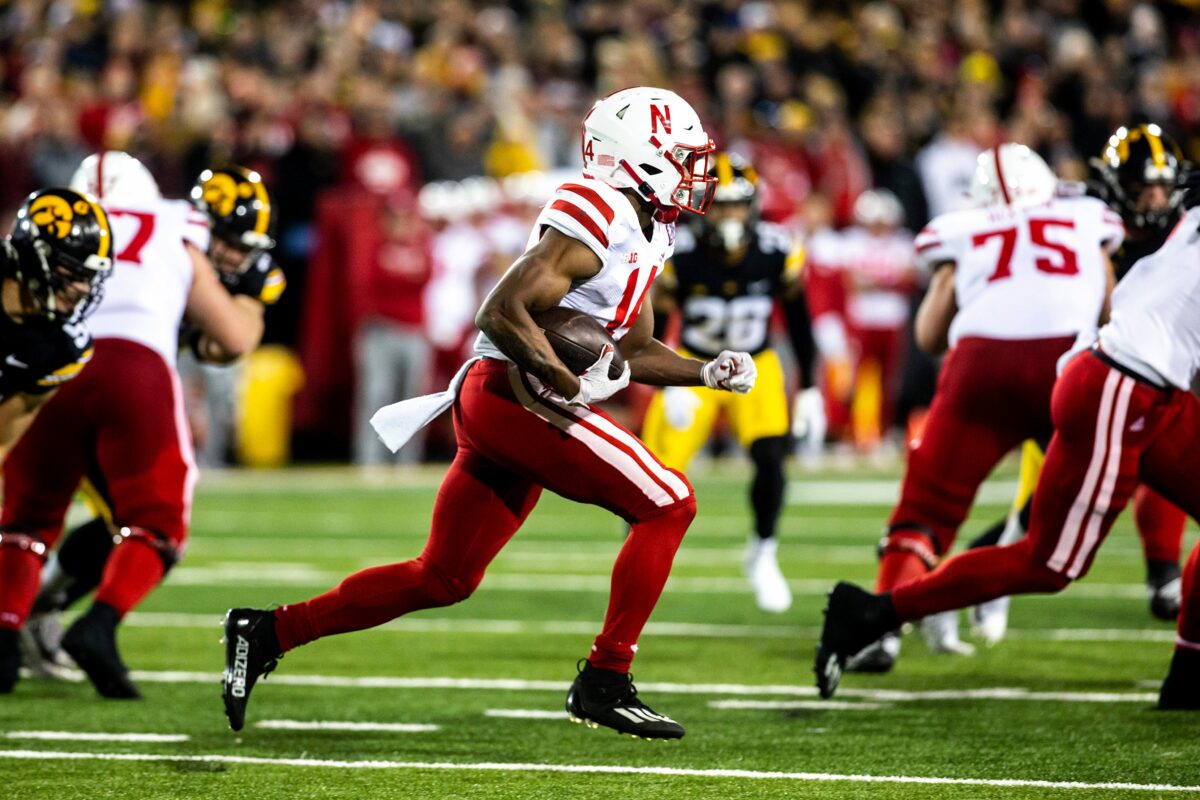 Nebraska to be without RB Rahmir Johnson against Ohio State